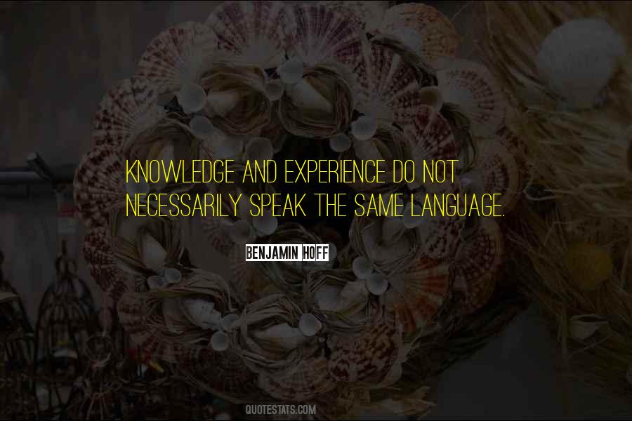 Quotes About Language And Knowledge #1613108