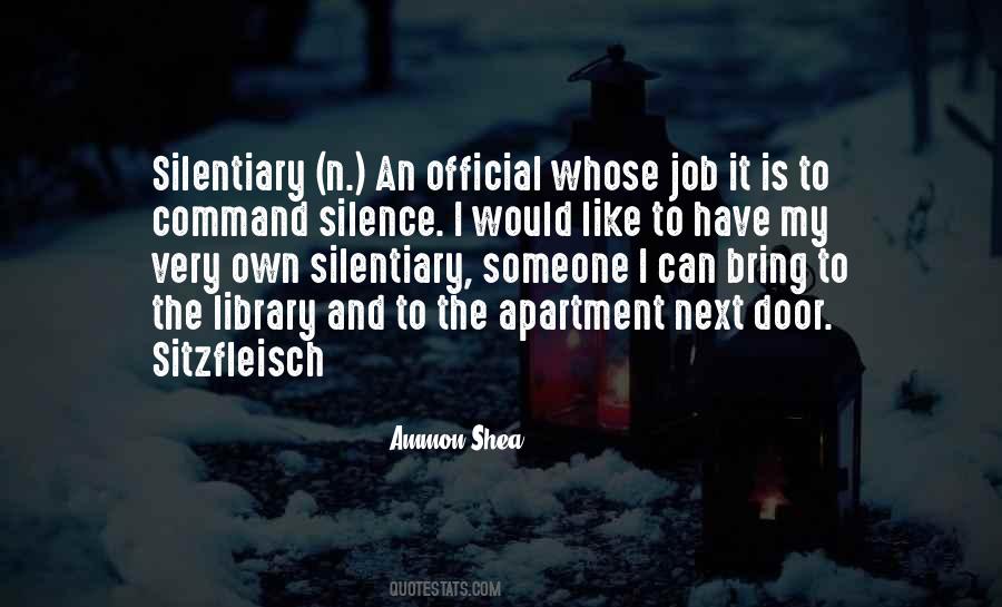 Quotes About Silence In The Library #381798