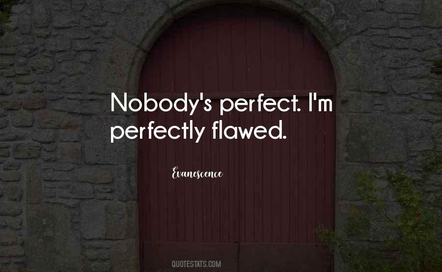 Quotes About Nobody's Perfect #175339