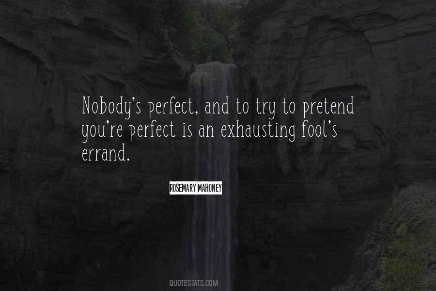 Quotes About Nobody's Perfect #326537