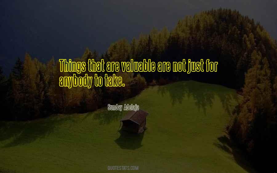 Quotes About Valuable Things #314970