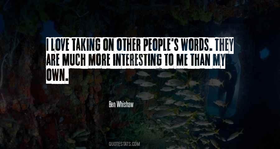 Quotes About People's Words #825025