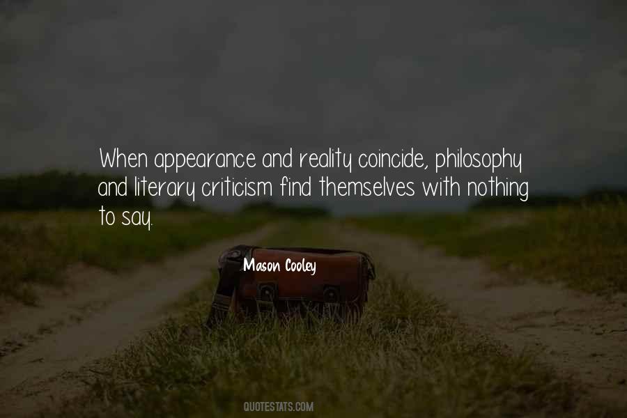 Quotes About Reality And Appearance #1549817