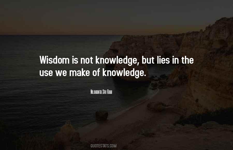 Use Of Knowledge Quotes #693411