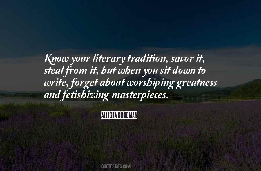 Literary Tradition Quotes #1140428