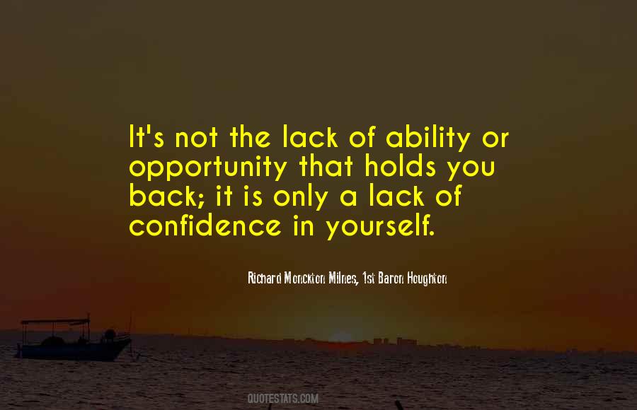 Quotes About Lack Of Confidence #868014
