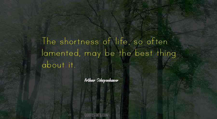 Quotes About The Shortness Of Life #175278