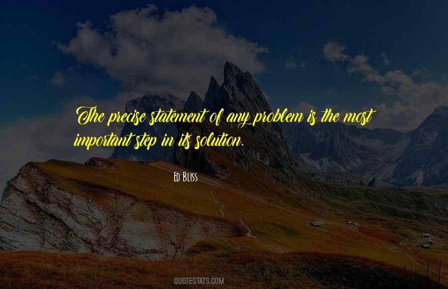 Statement The Problem Quotes #494447