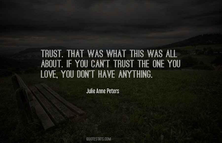 Quotes About Trust The One You Love #1192735