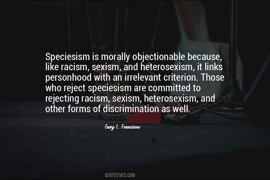 Quotes About Speciesism #119873