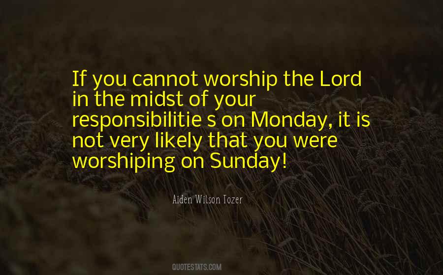 Quotes About Tozer Worship #1208450