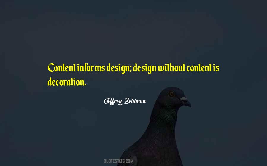 Content And Design Quotes #54783