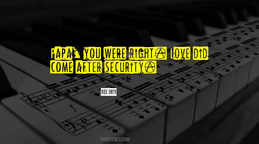 Love And Security Quotes #79935