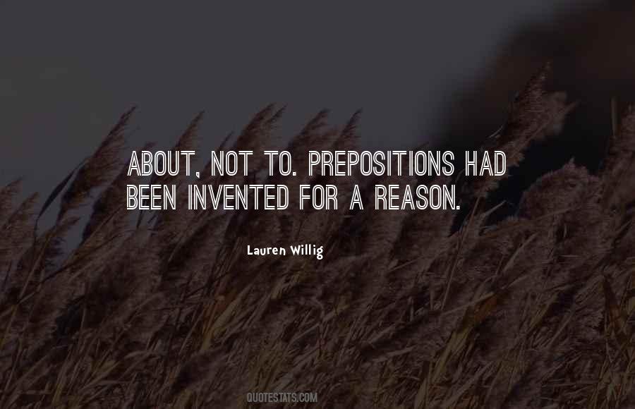 Quotes About Prepositions #1726820