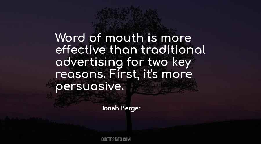 Quotes About Word Of Mouth Advertising #1678916