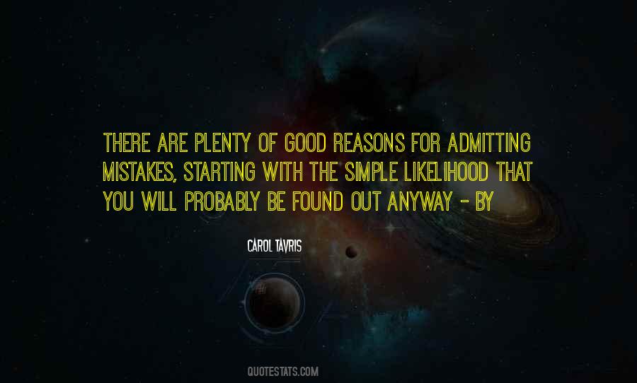 Quotes About Admitting Mistakes #136771