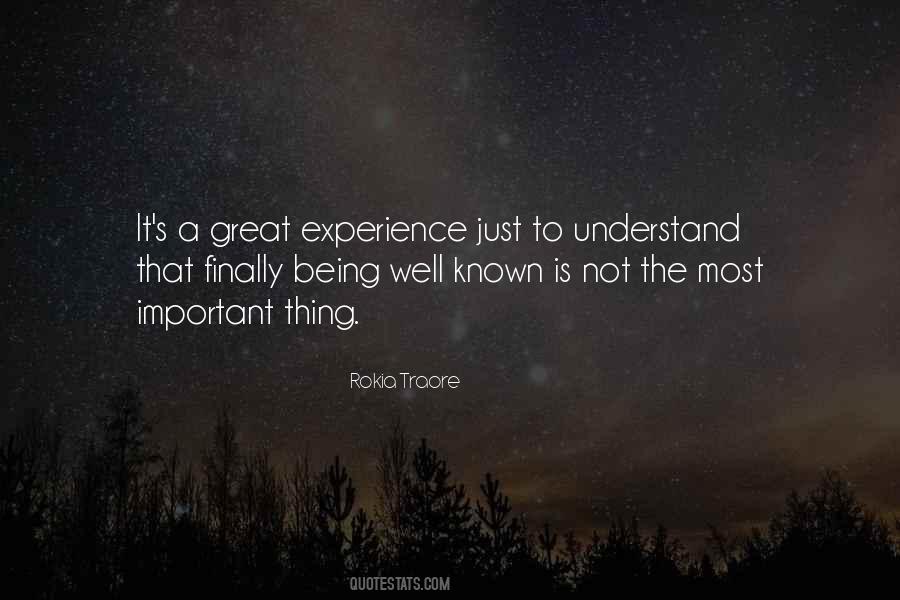 Quotes About A Great Experience #1141445