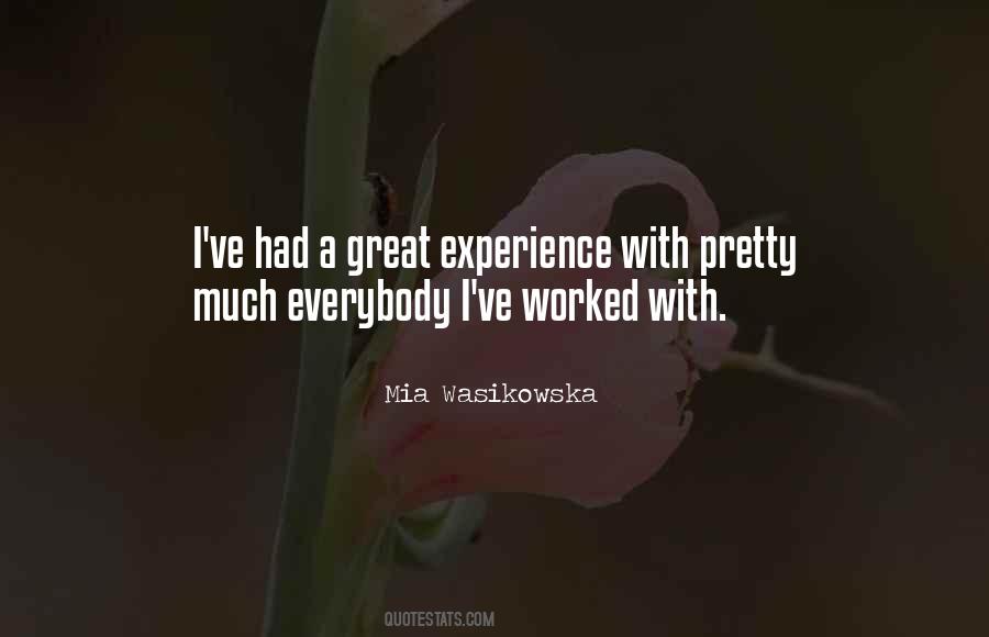 Quotes About A Great Experience #495299