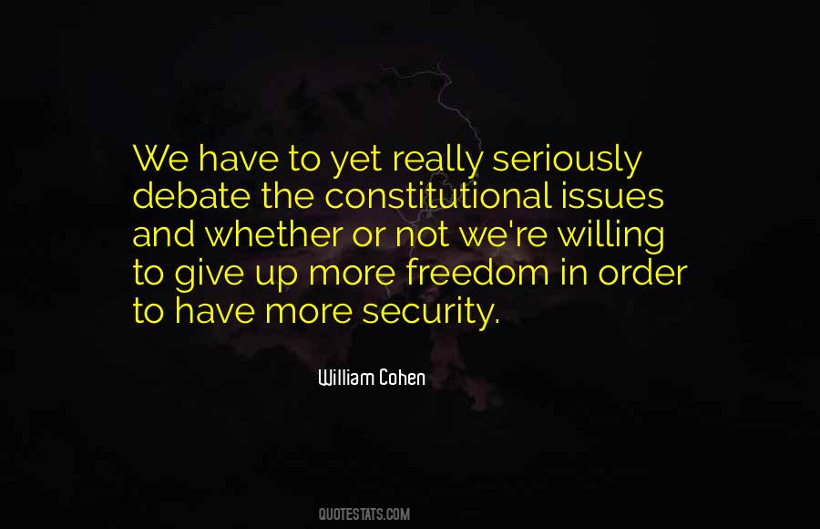Quotes About Giving Up Freedom For Security #1814930