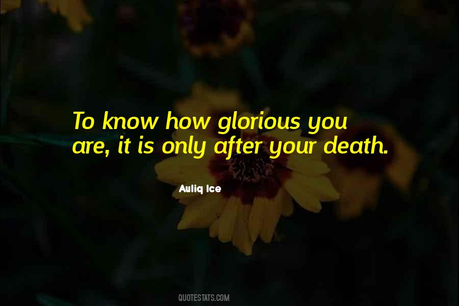 Quotes About Glorious Death #462381