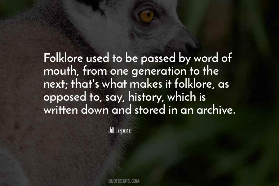 Quotes About Folklore #240091