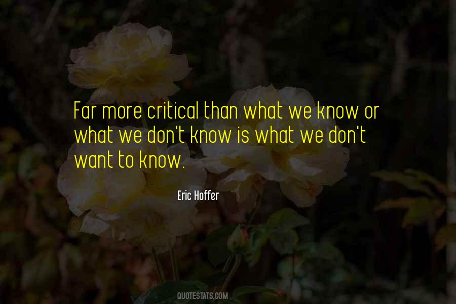 Quotes About What We Don't Know #395042