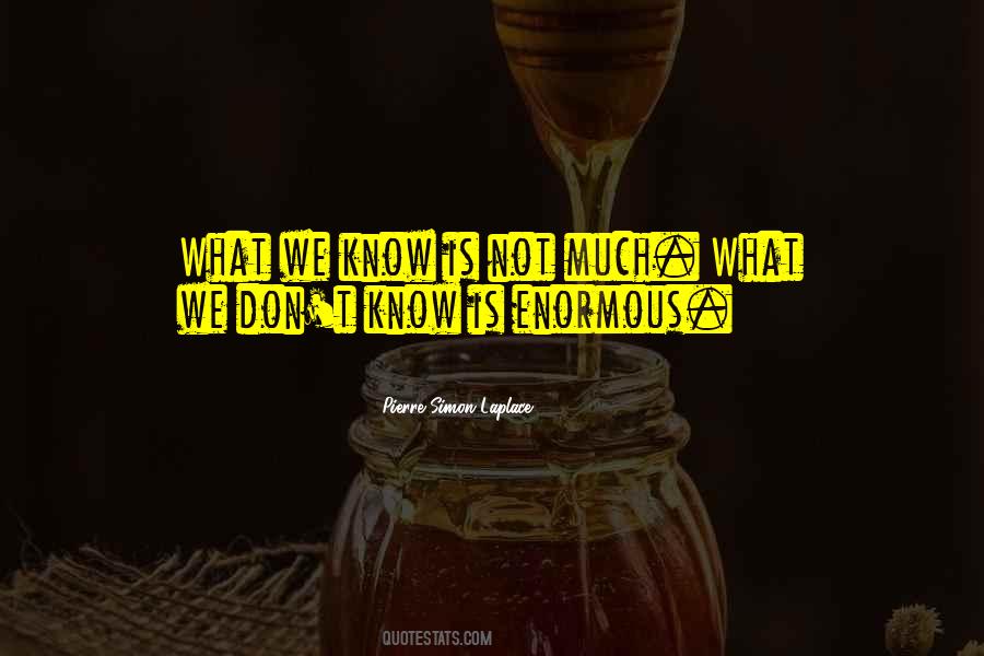 Quotes About What We Don't Know #785956