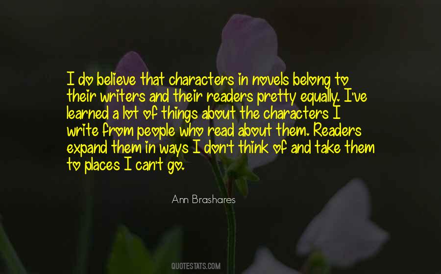 Quotes About Writing Characters #104762