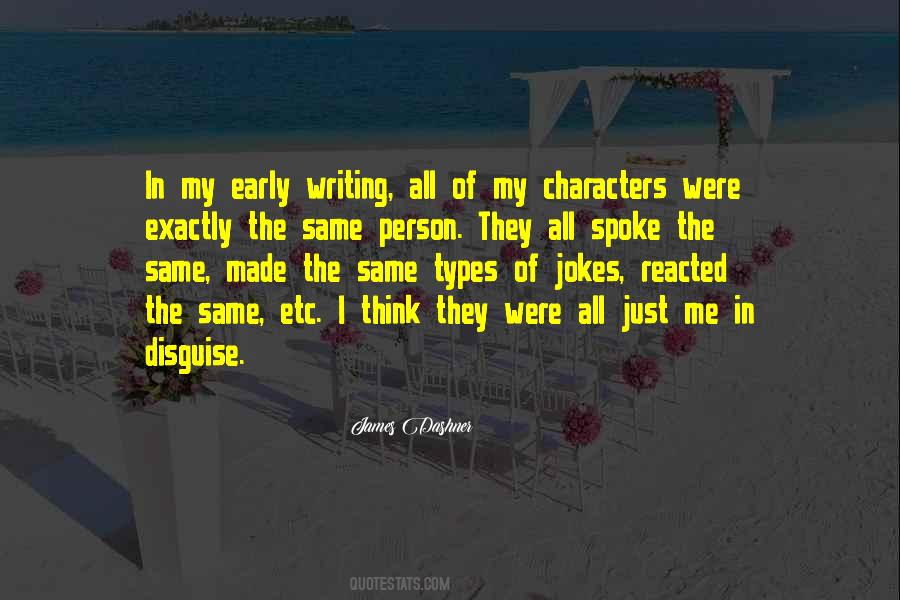 Quotes About Writing Characters #213368