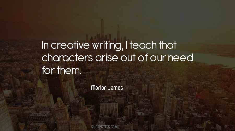 Quotes About Writing Characters #309017