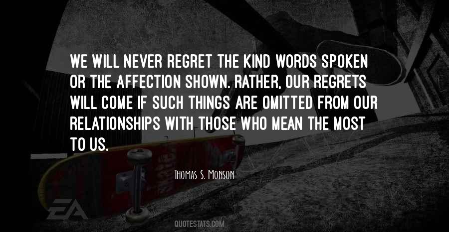 Quotes About Things We Regret #305606