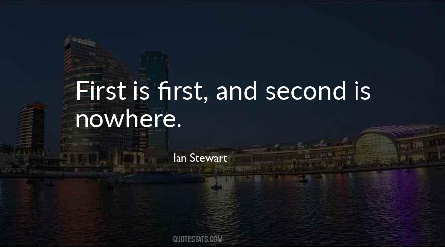 Quotes About First And Second #1106961