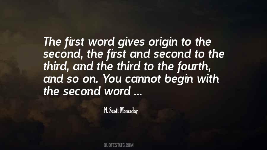 Quotes About First And Second #1637531
