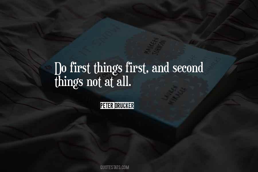 Quotes About First And Second #564209