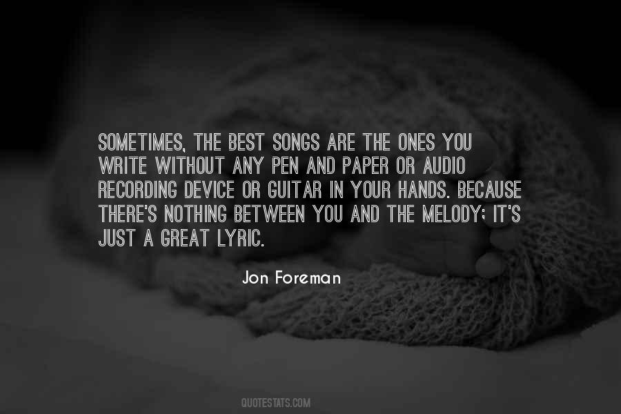 Quotes About Melody Songs #1567358