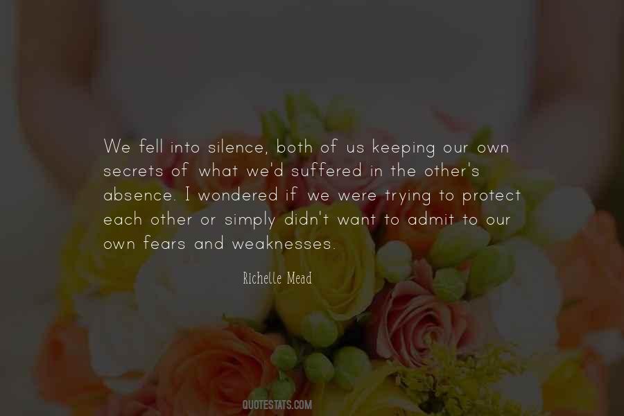 Keeping Silence Quotes #1708733