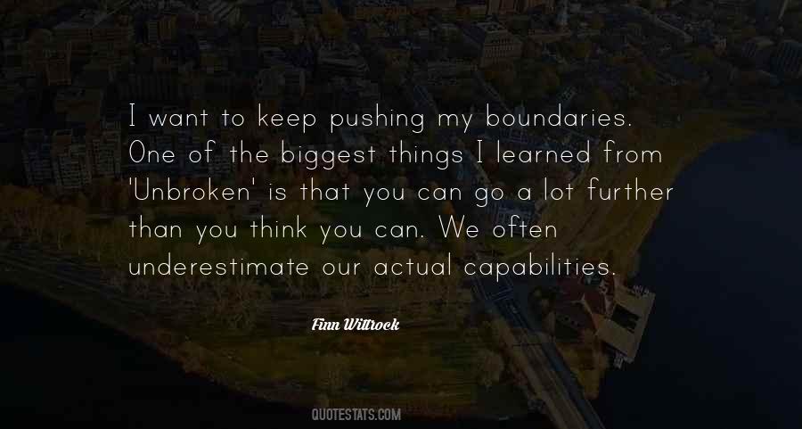 Quotes About Pushing Boundaries #1199404