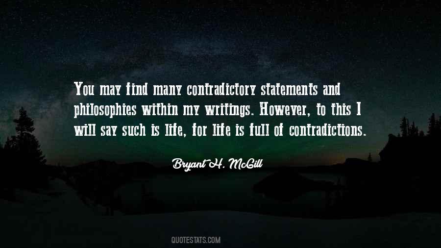 Contradictory Statements Quotes #1160815