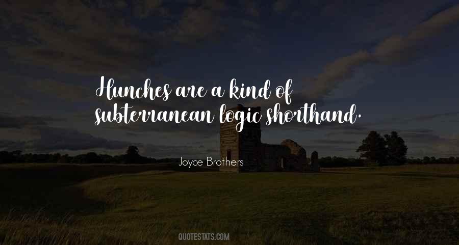 Quotes About Hunches #1391378