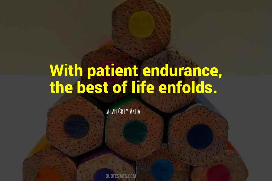 Patient Endurance Quotes #329859