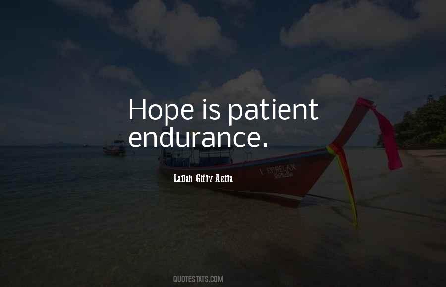 Patient Endurance Quotes #479504