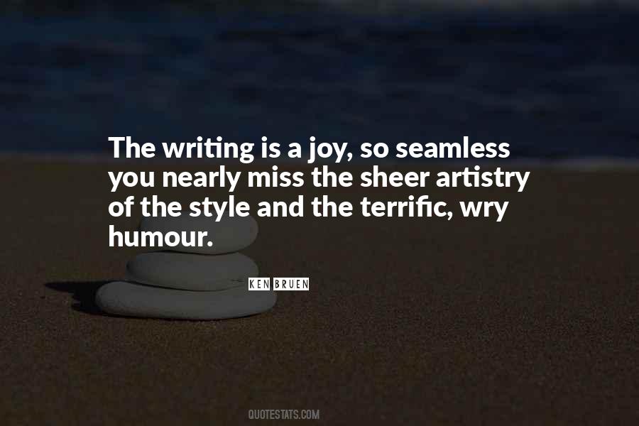 Quotes About Joy Of Writing #1597319