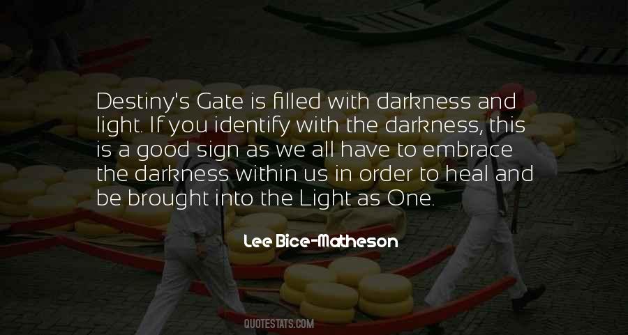 Quotes About Darkness And Light #302069