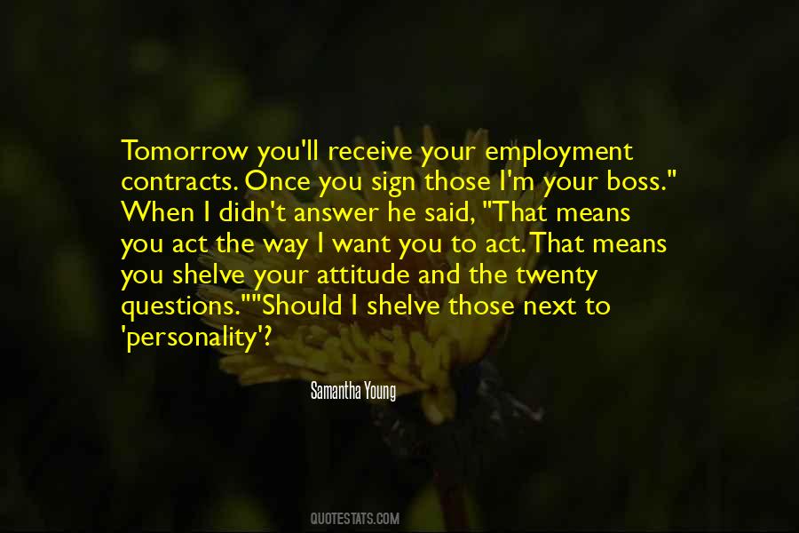Quotes About Employment Contracts #1066448
