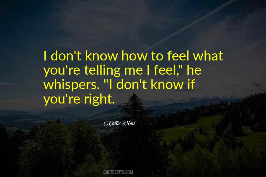 Quotes About Telling Me How You Feel #245287