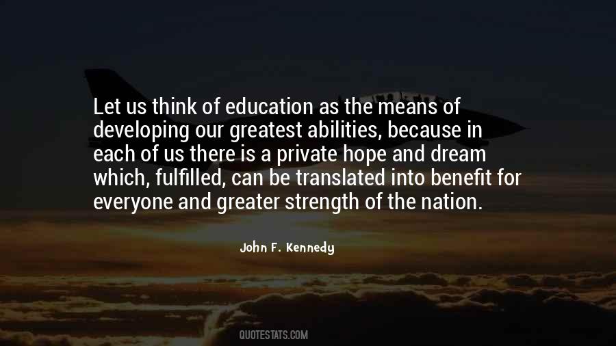 Quotes About Education John F Kennedy #1302783