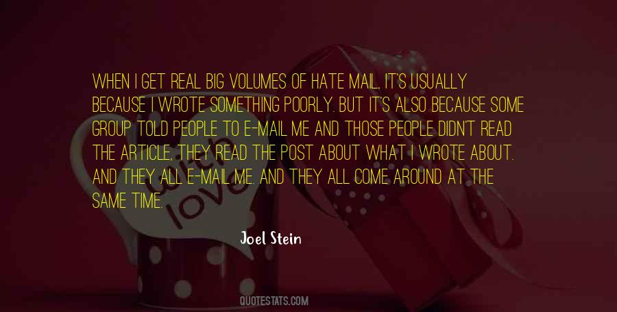 Quotes About Hate Mail #121871