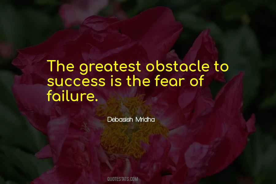 Obstacle To Success Quotes #1279078