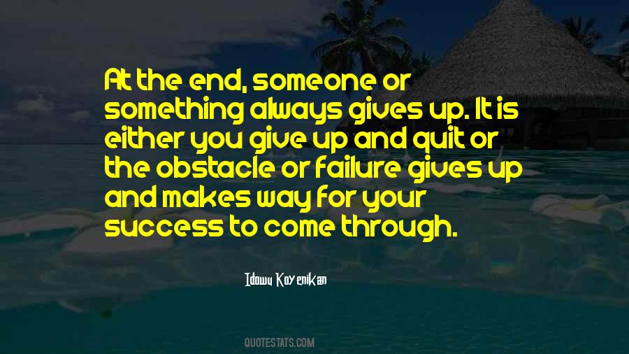 Obstacle To Success Quotes #196940