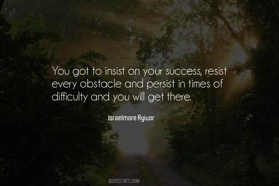 Obstacle To Success Quotes #218463